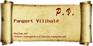 Pangert Vilibald névjegykártya